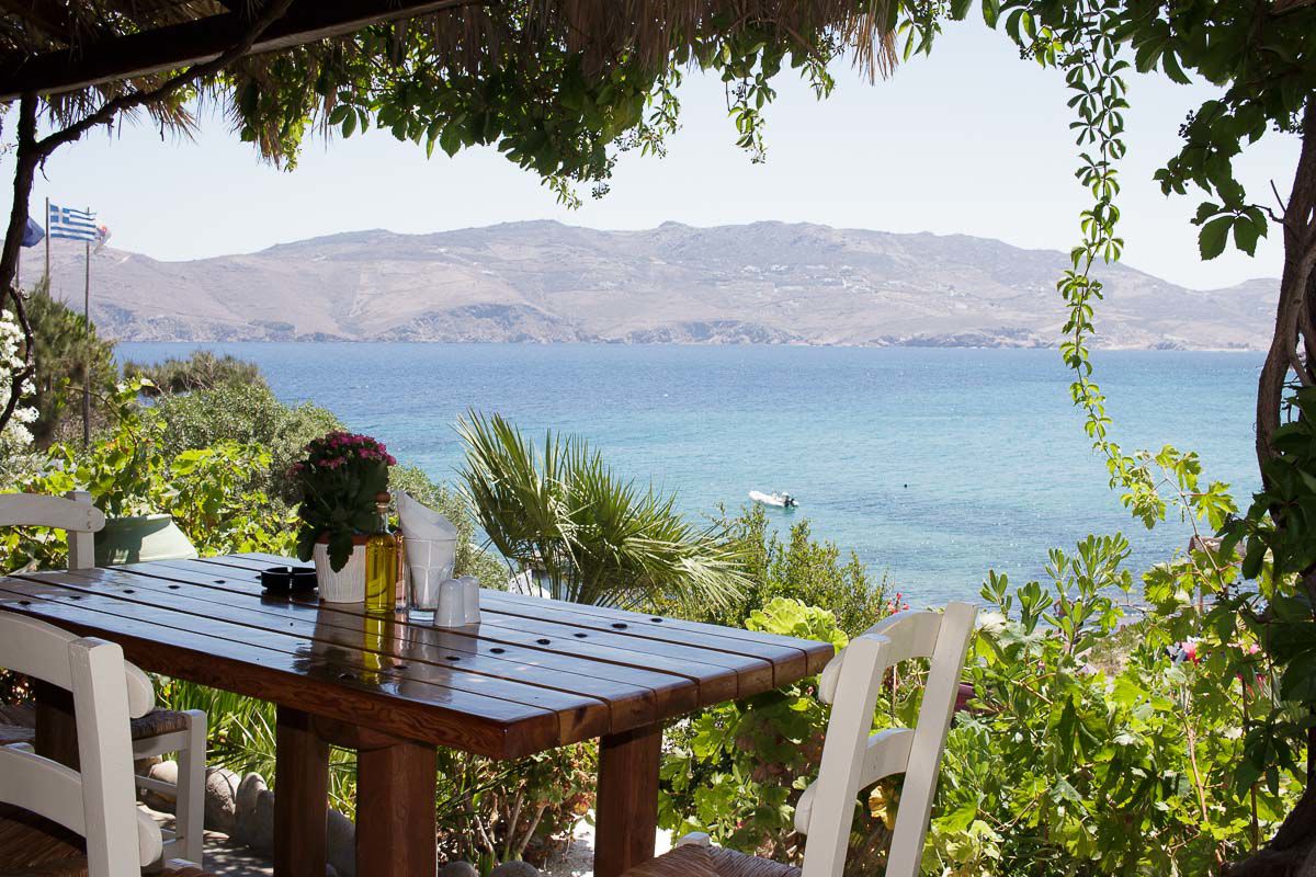 mykonos best restaurants with sea view